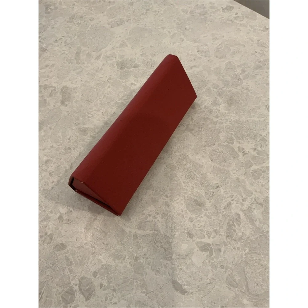 Morel Lunetier Francais Red Folding Eyeglass Case Magnetic  Hard Shell